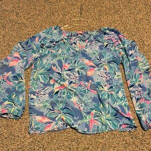 Lilly Pulitzer Vibrant Blue Floral Top